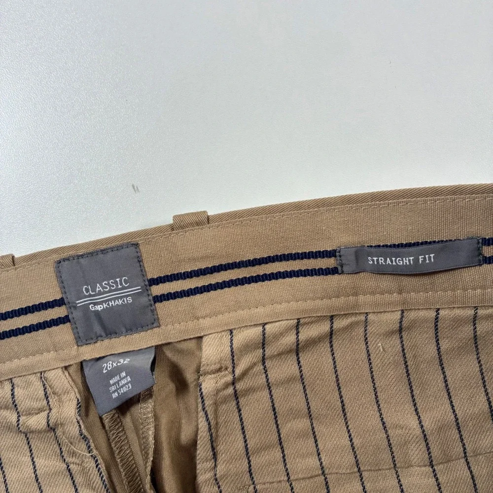 NEW Gap Classic Khakis Pants 28x32 Tan Straight Fit Cotton Chinos 772336-01-1
